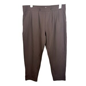 Betabrand Workwear Chocolate Brown Trouser Pants Size Large Petite